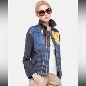AKRIS Punto Guitar Print Cotton Jacket Women's US 6 Swiss Modern Luxury Rare‎